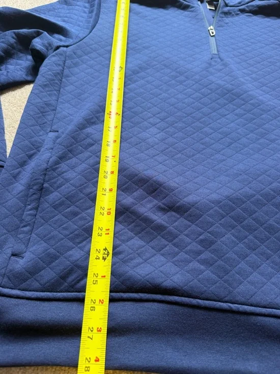 RLX Ralph Lauren Quilted Quarter Zip Pullover Blue XL Golf Performance Sweater - Picture 8 of 13